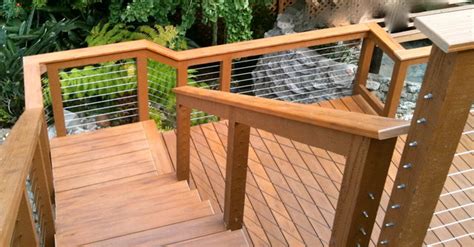 Wood Framed Cable Railing Systems Modern Terrace San Diego By