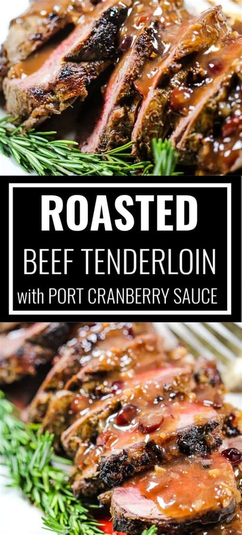 Just double up on whichever herb you're using. Beef Tenderloin Recipe with Port Wine Cranberry Sauce | It ...