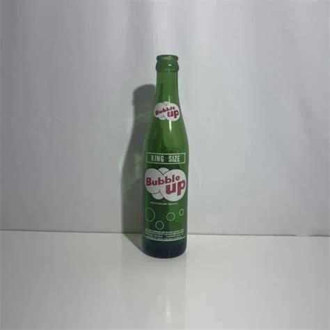 Vintage Bubble Up 10oz King Size Soda Pop Bottle Green Glass Raton New