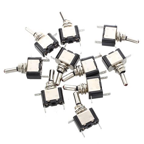9`2 log ssc 77.3 l. 10 x Reverse Rocker Switch SPST lever With Red LED Auto ...