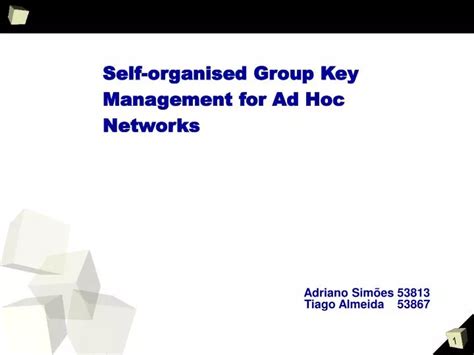 Ppt Self Organised Group Key Management For Ad Hoc Networks