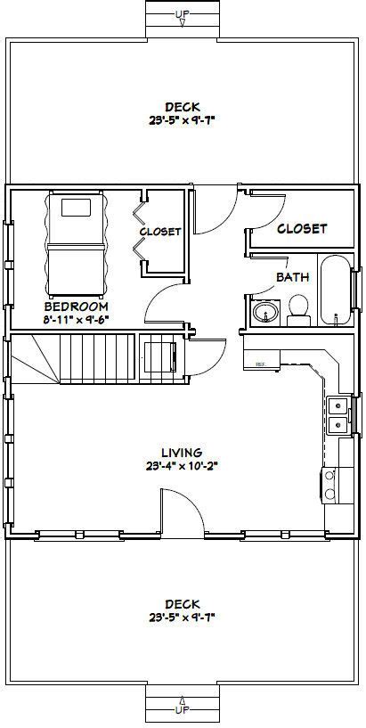 24x24 House 24x24h2a 1143 Sq Ft Excellent Floor Plans