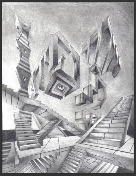 Abstract Perspective Drawing By Drawer888 On Deviantart