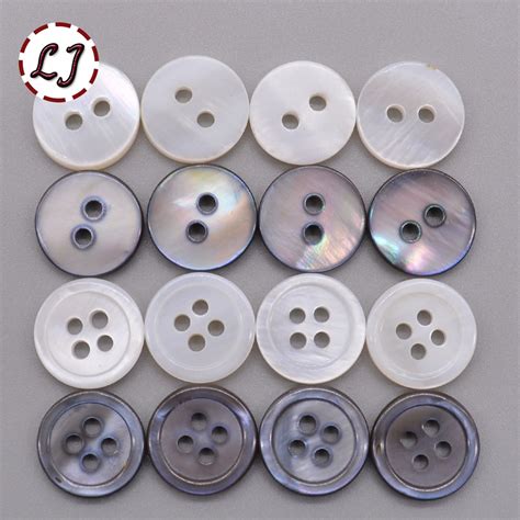 30pcslot 12mm White Grey Natural Shell Sewing Buttons Color Mother Of