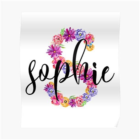 Sophie Girls Name Wall Art Redbubble