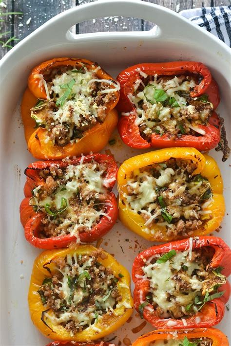 You can stuff the sausage you make into casings or form it into patties. Roasted Stuffed Peppers with Italian Sausage and Balsamic Glaze | Recipe | Stuffed peppers ...