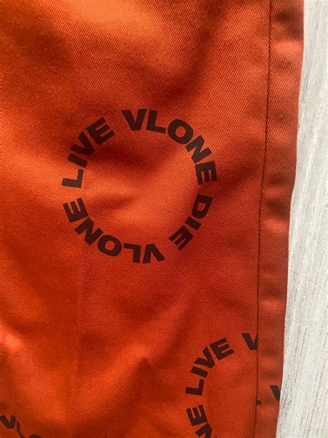 Vlone The Live Vlone Die Vlone Circle Orange Pants Grailed