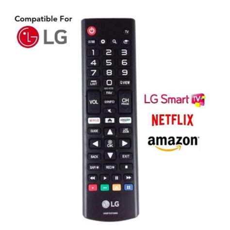 Lg Lcdledsmart Tv Remote Control Akb75375604 With Netflix And