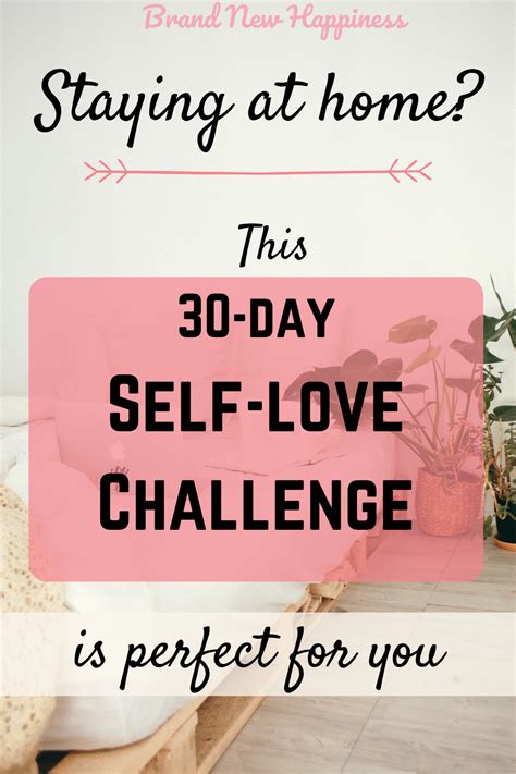 30 Day Self Love Challenge At Home Love Challenge Self Love 30 Day