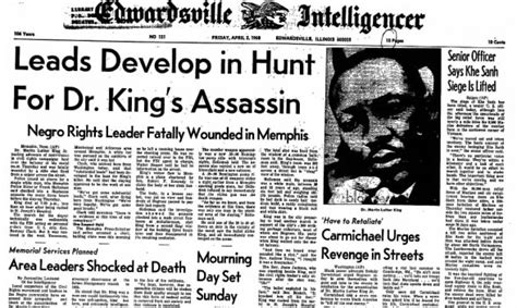 Dr Martin Luther King Jr Shot By Alton Native On This Day 1968