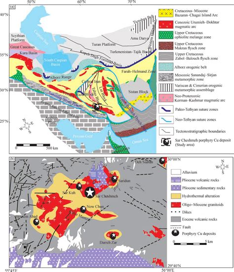 A Simplified Geological Map Of Iran And Neighboring Territories With