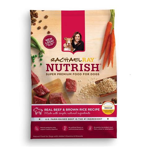 Rachael ray dog food line features products that are inspired from ray's own recipes but designed to meet the nutritional needs of dogs in all life the rachael ray nutrish just 6 limited ingredient diet contains only six main ingredients, with the rest being made up of vitamins and minerals. Rachael Ray Nutrish Natural Dry Dog Food, Real Beef and ...