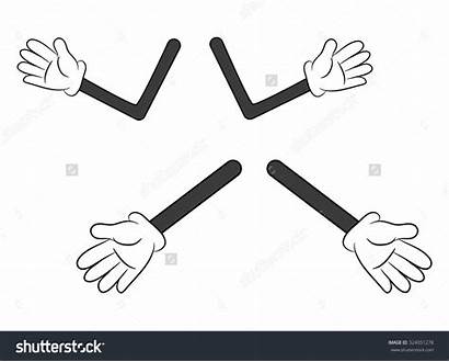 Arms Hands Cartoon Arm Hand Gloves Vector
