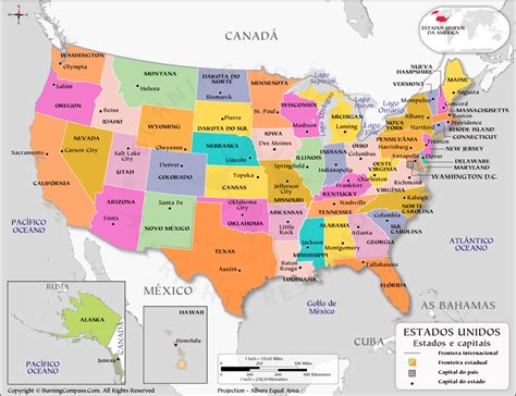 Mapa Dos Estados Unidos Com Capitais Mapa Dos Estados Unidos Da Am Rica