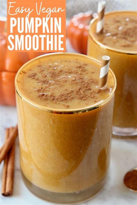 Healthy Vegan Pumpkin Smoothie Recipe