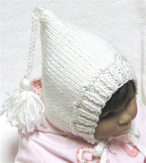 Pixie Baby Hat Knitting Pattern With Tassel In 3 Sizes Pdf