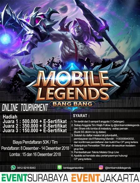 Turnamen Mobile Legends Online · Eventsurabaya