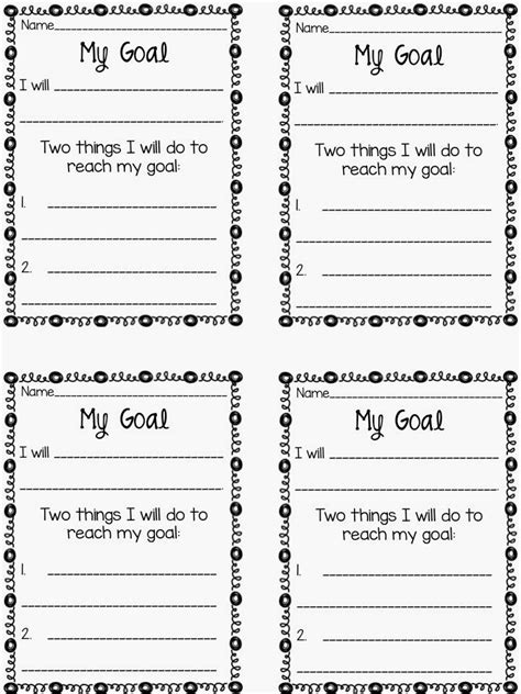 Fifth Grade Freebies Goal Helping Students Set And Reach Goals