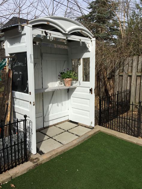 Potting Shed Created Out Of Old Doors And Architectural Salvage Garden
