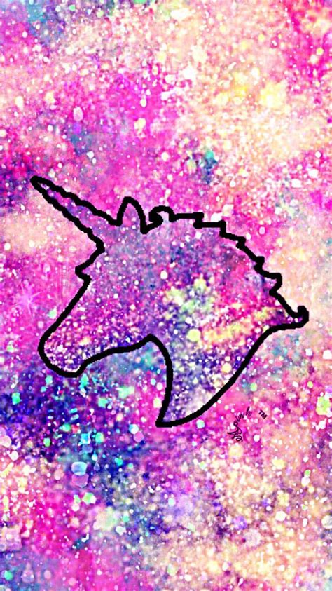 Unicorn Glitter Galaxy Rainbow Background Lyrical Venus