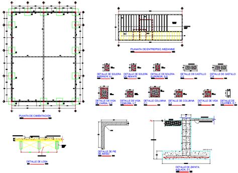 Foundation Section Detail Dwg File Cadbull