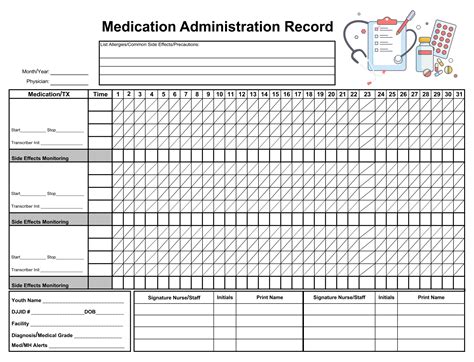 Medication Administration Record Printable