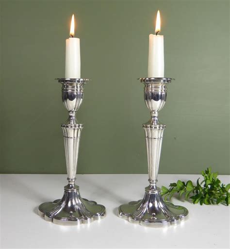 Pair Of Silver Candlesticks Candlesticks And Lighting