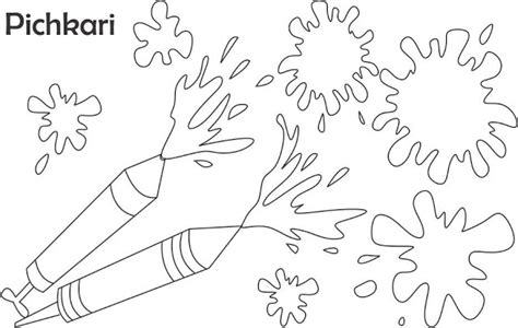 Holi Colouring Page Images Greeting Blank Holi Photos For Drawing