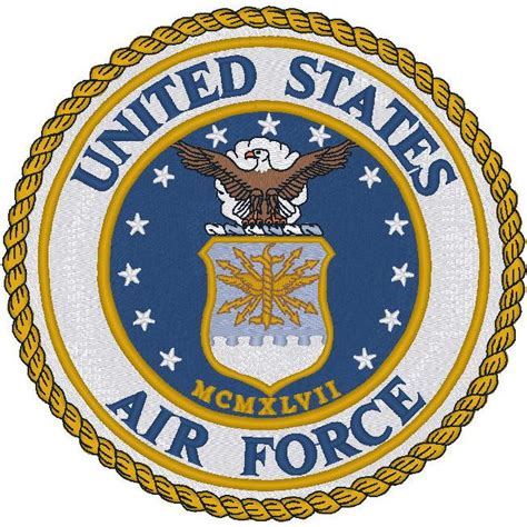 Ramsons Imports Us Air Force Emblem 12 Round Metal Sign Made In Usa