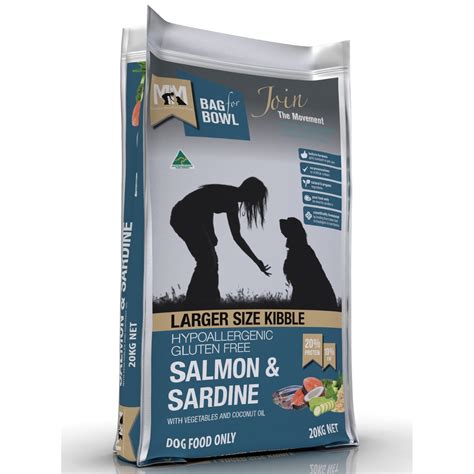 There are several ways to list and name these dog foods to increase palatability, kibble dog food is often coated with fat. M4M Larger Kibble Salmon & Sardine Dry Dog Food