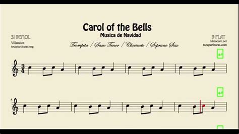 Carol Of The Bells Sheet Music For Trumpet Tenor Saxophone Clarinet And