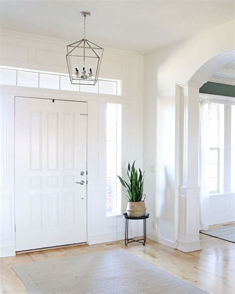 The shape houses four candelabra style light fixtures, geared to accommodate led bulbs or decorative edison bulbs. Painted Nonsense | Foyer lighting low ceiling, Entryway ...