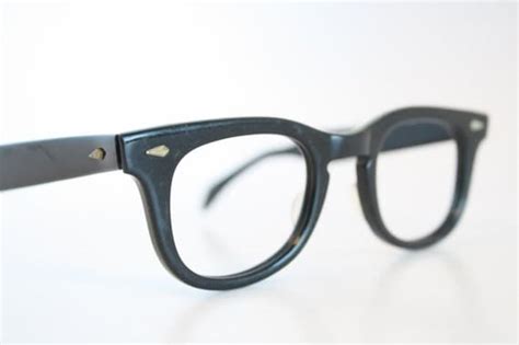 american optical black vintage eyeglasses frames bcg glasses