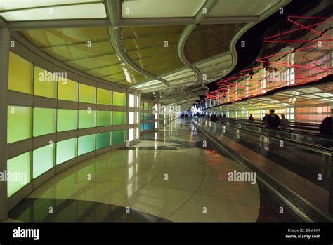 Interior Of Chicago Airport Chicago Illinois Usa Stock Photo Alamy