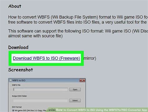 How to Convert WBFS to ISO Using the WBFS‐to‐ISO Converter App - Wiki How To English