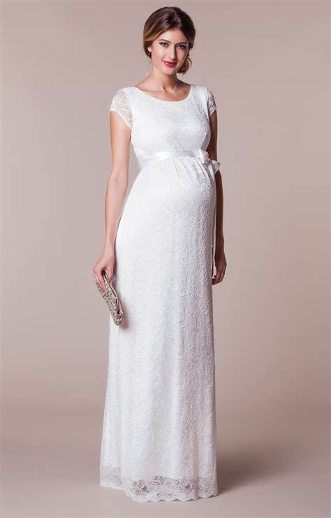 Emma Maternity Wedding Gown Long Ivory Maternity Wedding Dresses