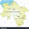 Niedersachsen Lower Saxony Map Germany Stock Vector (Royalty Free ...