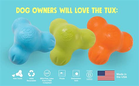 West Paw Zogoflex Tux Interactive Treat Dispensing Dog Chew Toy For