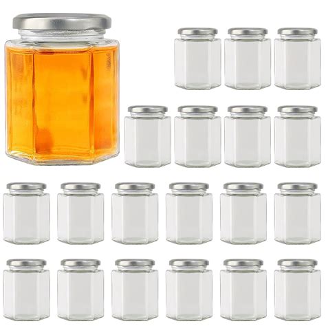 Buy 20 Pcs 10 Oz Glass Jars With Silver Lids Mason Jars For Ts Crafts Wedding Spice