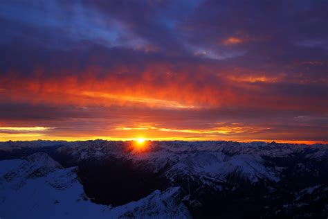 Free Images Nature Rock Horizon Snow Winter Cloud Sunrise