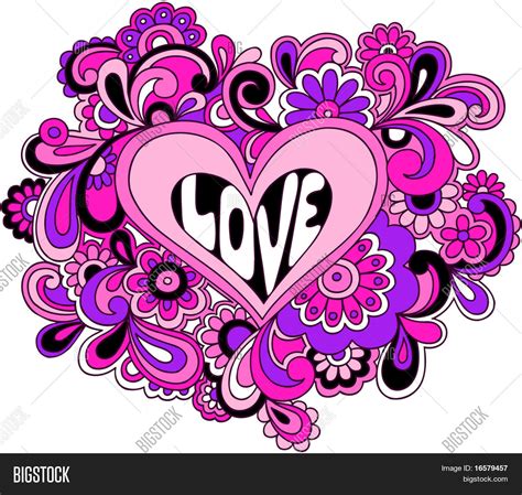 Psychedelic Love Vector And Photo Free Trial Bigstock