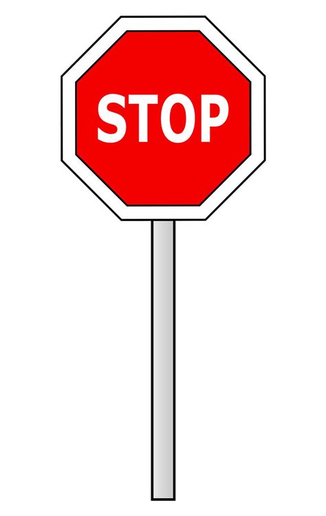 Stop Sign Template Printable Stop Clipart Black And White Hd Png Images