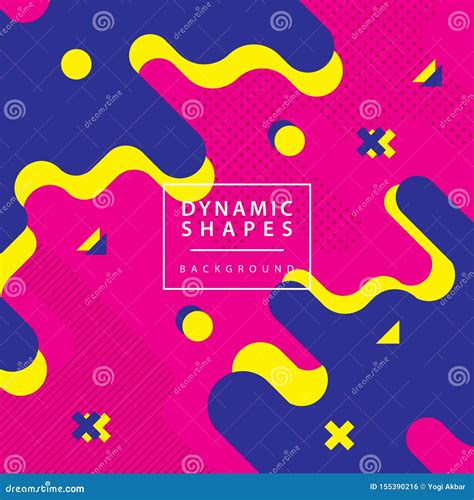 Modern Dynamic Shapes Style Background Stock Vector Illustration Of