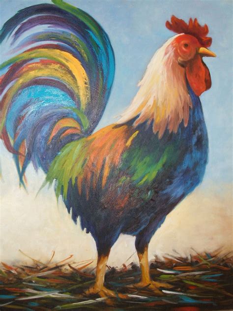 Acrylic Painting For Kids Acrylic Art Canvas Painting Rooster