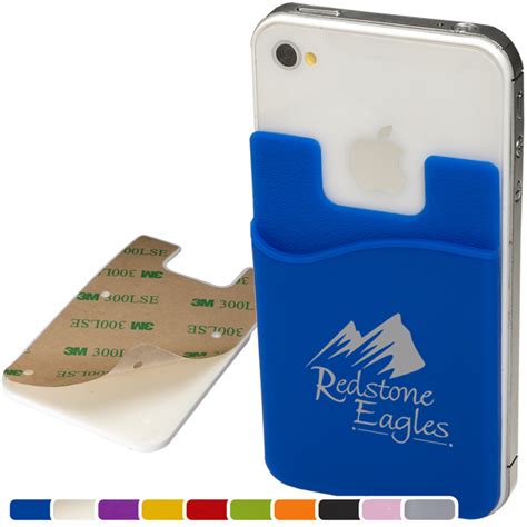 Econo Silicone Cellphone Pocket Card Holder Wallet Custom