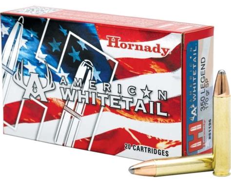 Hornady American Whitetail 350 Legend 170gr Interlock Rifle Ammo 20