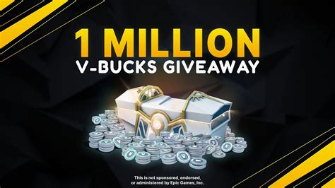 fortnite players can participate in v bucks giveaway of 1 million here is how