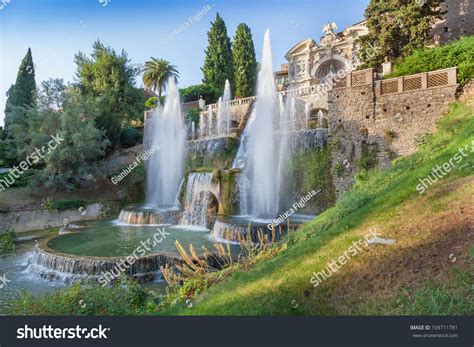 Villa D Este Fountain And Garden Tivoli Italyrome Stock Photo