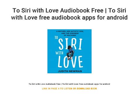 To Siri With Love Audiobook Free To Siri With Love Free Audiobook A