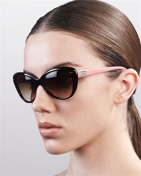 kate spade new york angelique cateye sunglasses tortoise blush in pink lyst